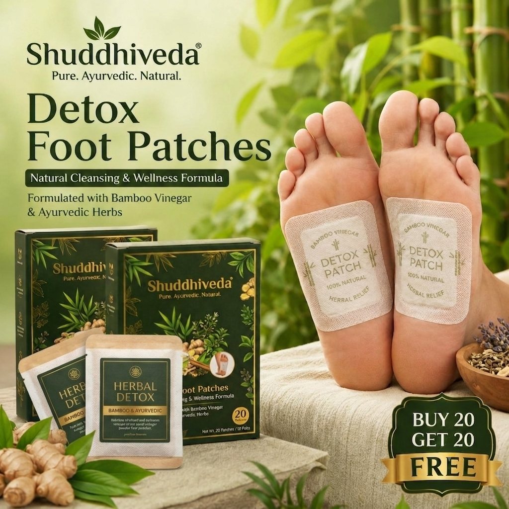 Ayurvedic ShuddhiOriginals Herbal Detox Foot Patches - BUY 20 GET 20 FREE