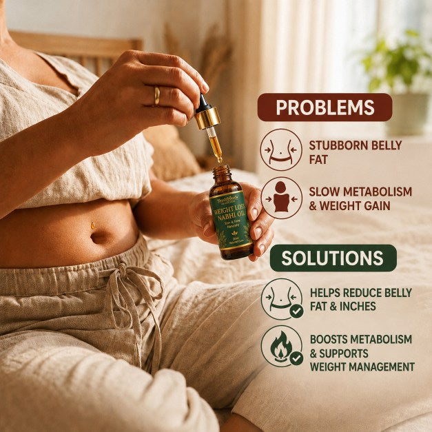 Shuddhiveda Ayurvedic Nabhi Oil For Weight Management ✅ With FREE 30 Page Healthy Lifestyle Guide eBook