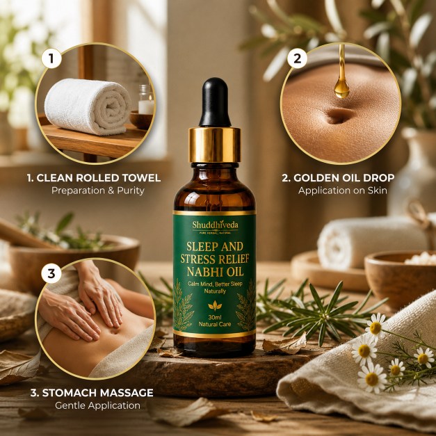 Shuddhiveda Ayurvedic Nabhi Oil for Sleep and Stress Relief