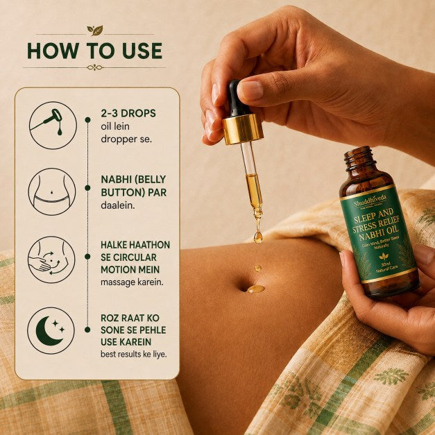 Shuddhiveda Ayurvedic Nabhi Oil for Sleep and Stress Relief