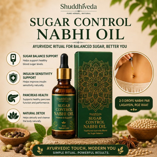 Shuddhiveda Ayurvedic Nabhi Oil For Sugar Diabetes Control