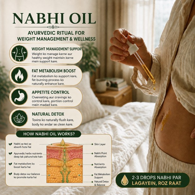 Shuddhiveda Ayurvedic Nabhi Oil For Weight Management ✅ With FREE 30 Page Healthy Lifestyle Guide eBook